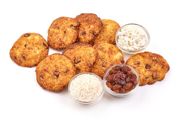 Corn cookies, isolated on white background