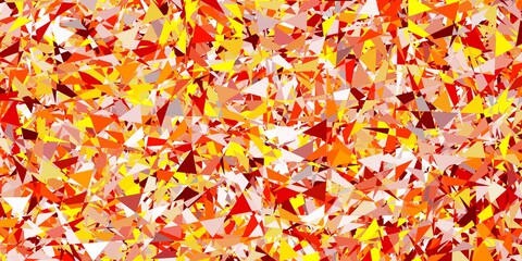 Light orange vector backdrop with triangles, lines.