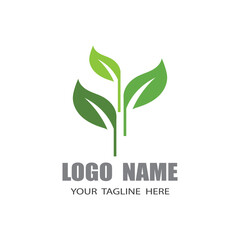 Leaf icon Vector Illustration design Logo template