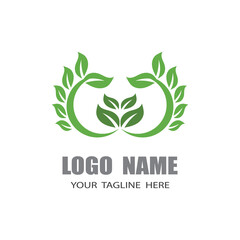 Leaf icon Vector Illustration design Logo template