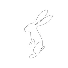 Easter bunny on white background vector illustration