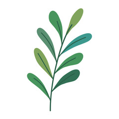 branch with leafs plant decorative seasonal icon vector illustration design