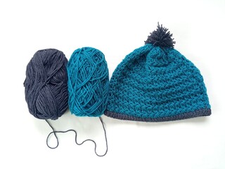 Gorro de lana color azul