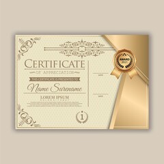 Diploma Certificate of achievement template