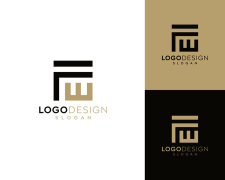 Abstract letter FW letter logo design, FW icon vector art , letter FW logo