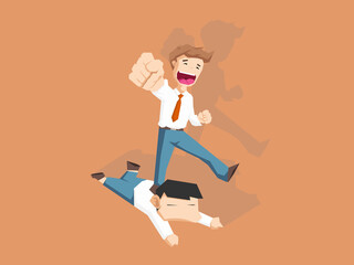 businessman stand on body ,Businessman success concept