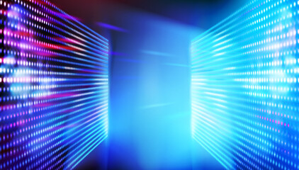 Computer or tablet display screens. Colorful abstract background. Light show on the stage. Vector illustration. - 413258738