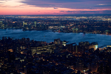 Manhattan, New York at sunset