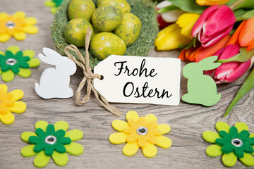 Osterkarte: Frohe Ostern