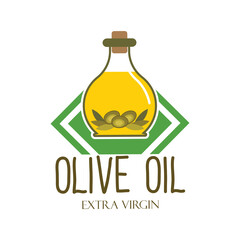 olive oil logo with text space for your slogan tag line, vector illustration