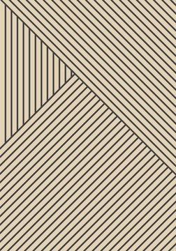 Vintage design poster, vector template with stripes, modern hipster style. Wall decoration. Art print. Cover template, pattern, wallpaper.Vintage. Background, backdrop, frame. Scandinavian.