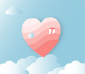 Vector symbols of love for Happy Women's, Mother's, Valentines Day, birthday greeting card design. And space for your messages