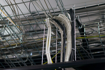 Cable channels in the closed premises of the telecom operator