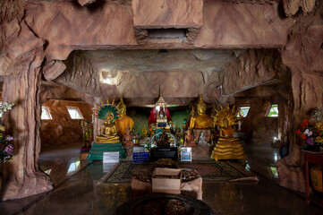 Chachoengsao / Thailand / September 4, 2020 : Wat Udom Mongkol, This temple is the last temple of Luang Por Ottam.  The master monk from Wat Wang Wiwekaram Sangkhla Buri.