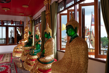 Chachoengsao / Thailand / October 25, 2020 : Wat Bang Prongtham Chotikaram, Beautiful new style,...