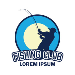 fishing logo with text space for your slogan tag line, vector illustration