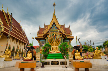 Fototapeta premium Lopburi / Thailand / October 11, 2020 Wat Tha Khae,The Temple of Lop Buri is a temple of Laos, Lao PDR, which emigrated in 200 years ago.
