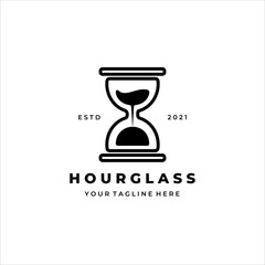 hourglass vintage simple logo illustration design