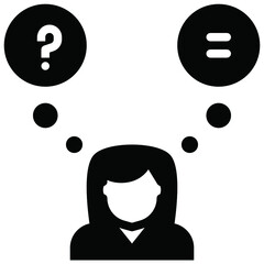 think analysis icon for graphic design job application website report and other design job