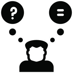 think analysis icon for graphic design job application website report and other design job