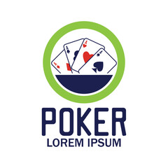 poker casino logo with text space for your slogan tag line, vector illustration