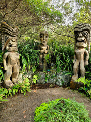 Tiki statues in Maui