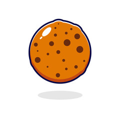 Chocolate chips cute illustration brown