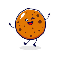 Chocolate chips jump cute character