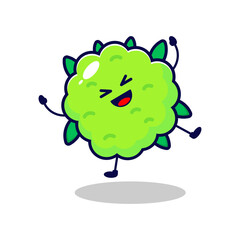 Weeds smile cute character illustration