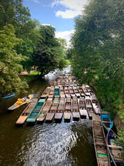 Gondolas on the river in oxford