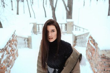 Portrait of a girl in winter