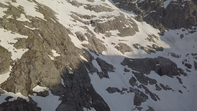 Aerials of Swiss Steingletscher and its suroundings