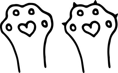Cute outline Paws