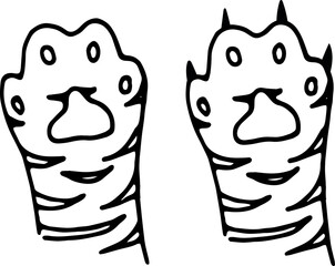 Cute outline Paws