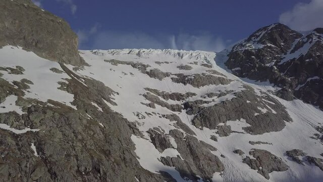 Aerials of Swiss Steingletscher and its suroundings