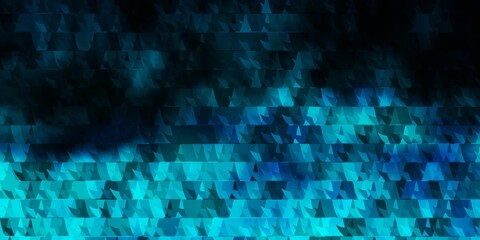 Light BLUE vector background with lines, triangles.