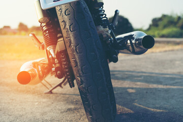Motorcycle exhaust pipe of biker