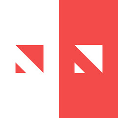 Geometric Letter N Logo. Modern logo.