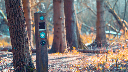 Walking signpost on a country trail