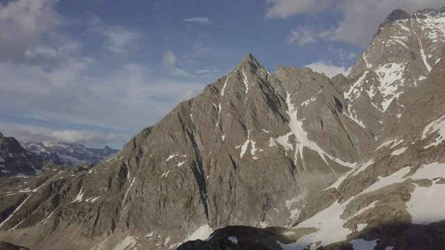 Aerials of Swiss Steingletscher and its suroundings