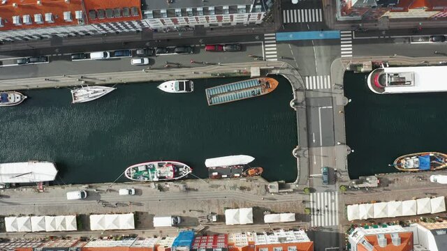 Flight over beautiful Copenhagen - the capital of Denmark