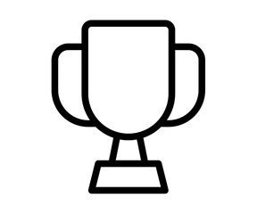 trophy award champion win single isolated icon with outline line style
