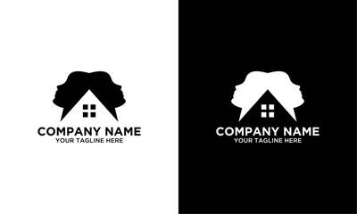 Family Home Logo Template Design Vector, Emblem, Design Concept, Creative Symbol, Icon