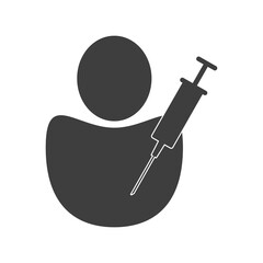 Medical vaccination line icon. Medicine vaccine sign. Pharmacy medication symbol. Quality design element. Linear style medical vaccination icon.