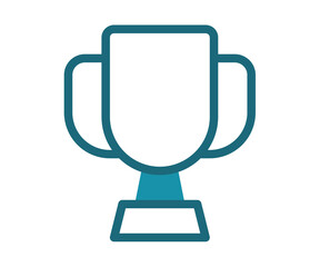 trophy award champion win single isolated icon with solid line style