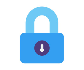 padlock security protect single isolated icon with flat style