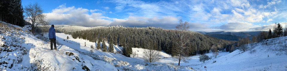 Winterpanorama im Thüringer Wald