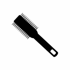 Comb black vector icon isolated on white background.