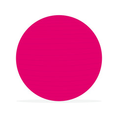 Pink gymnastic ball on white background
