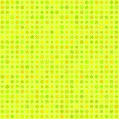 Abstract vector background Polka dots flowers seamless texture Green